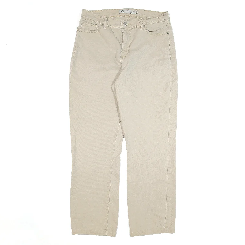 LEVI'S 512 Jeans Beige Denim Regular Straight Womens W29 L27
