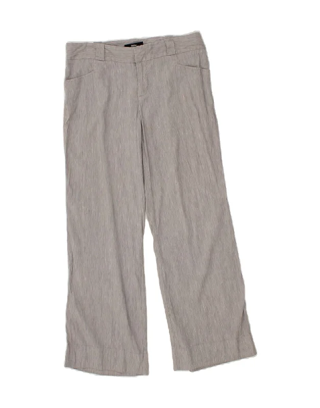 MOSSIMO Womens Loose Fit Casual Trousers US 8 Medium W27 L28 Grey Linen