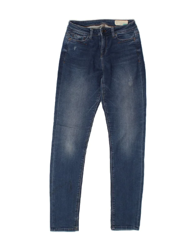 ESPRIT Womens Slim Jeans W26 L30 Blue Cotton