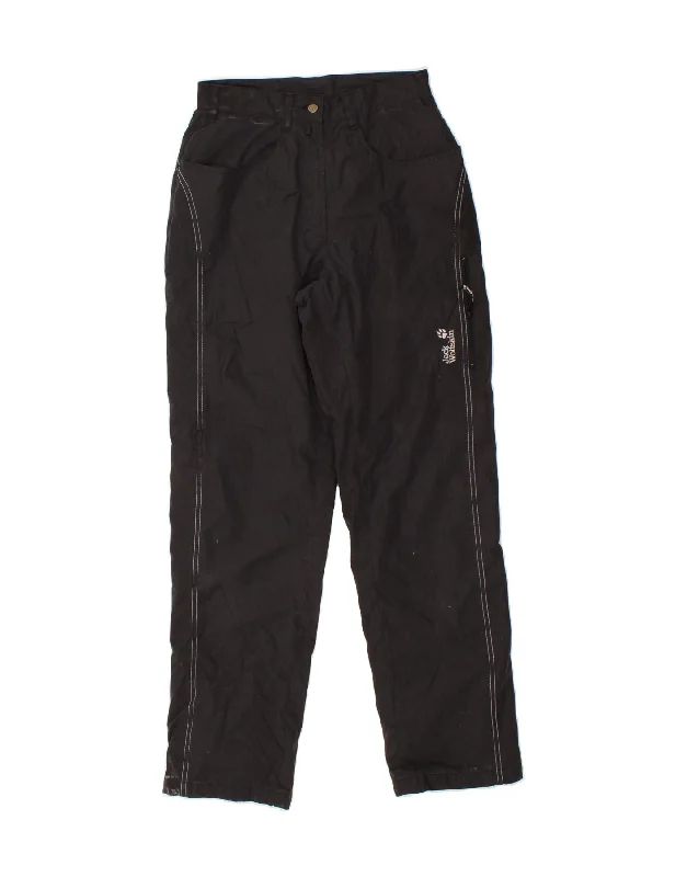JACK WOLFSKIN Womens Straight Cargo Trousers EU 40 Medium W27 L32 Black