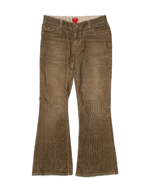 MOSSIMO Womens Flare Corduroy Trousers US 9 Large W32 L31 Brown Cotton