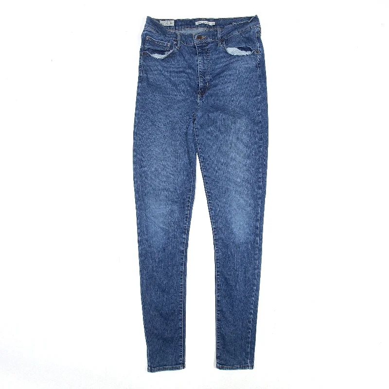 LEVI'S Premium Big E Mile High Jeans Blue Denim Slim Skinny Womens W28 L30
