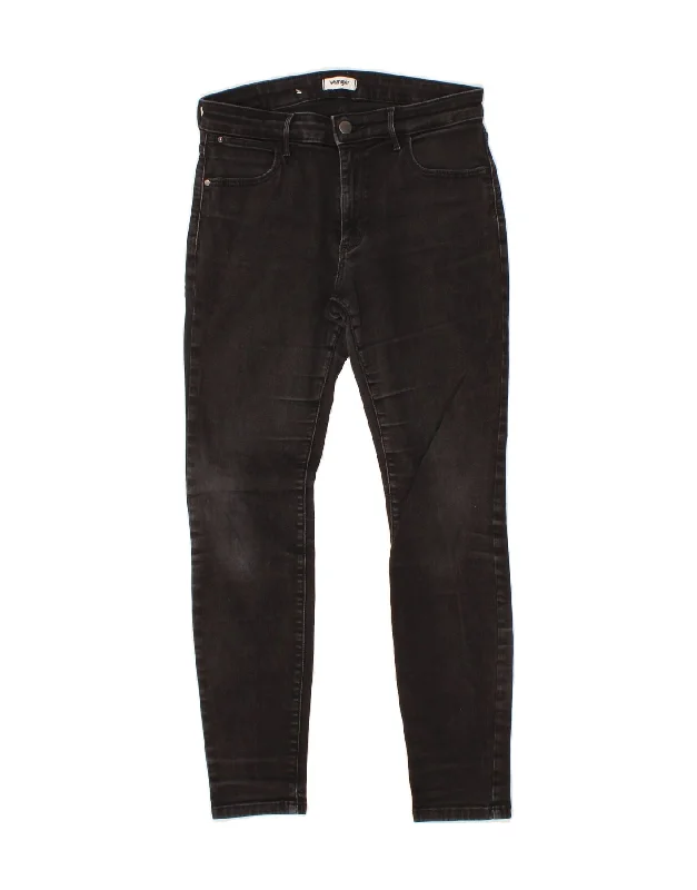 WRANGLER Womens Skinny Jeans W30 L30 Black Cotton