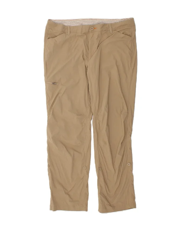 ORVIS Womens Straight Cargo Trousers UK 18 XL W38 L31 Beige Nylon