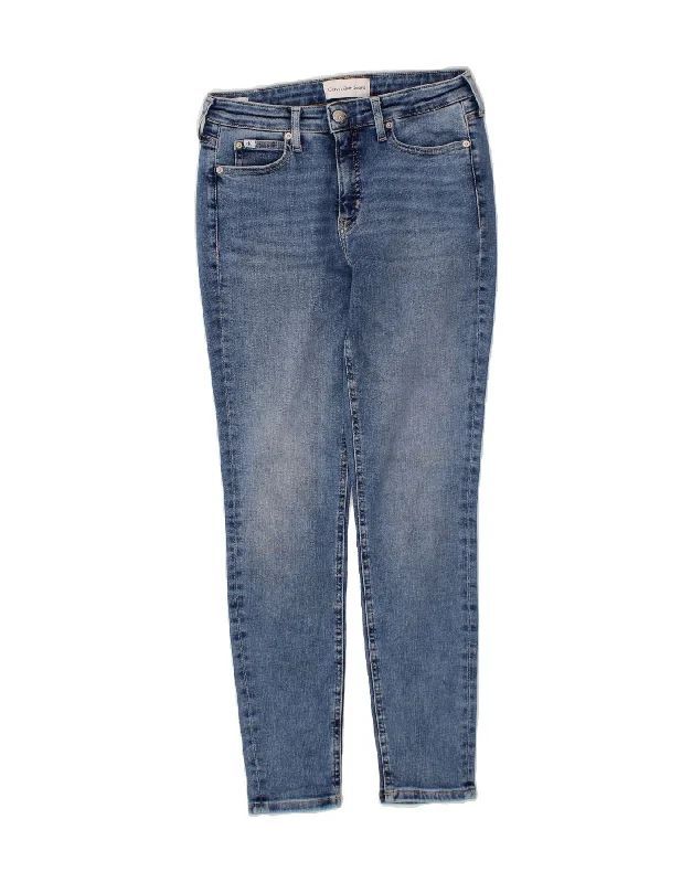 CALVIN KLEIN Womens Skinny Jeans W29 L30 Blue Cotton