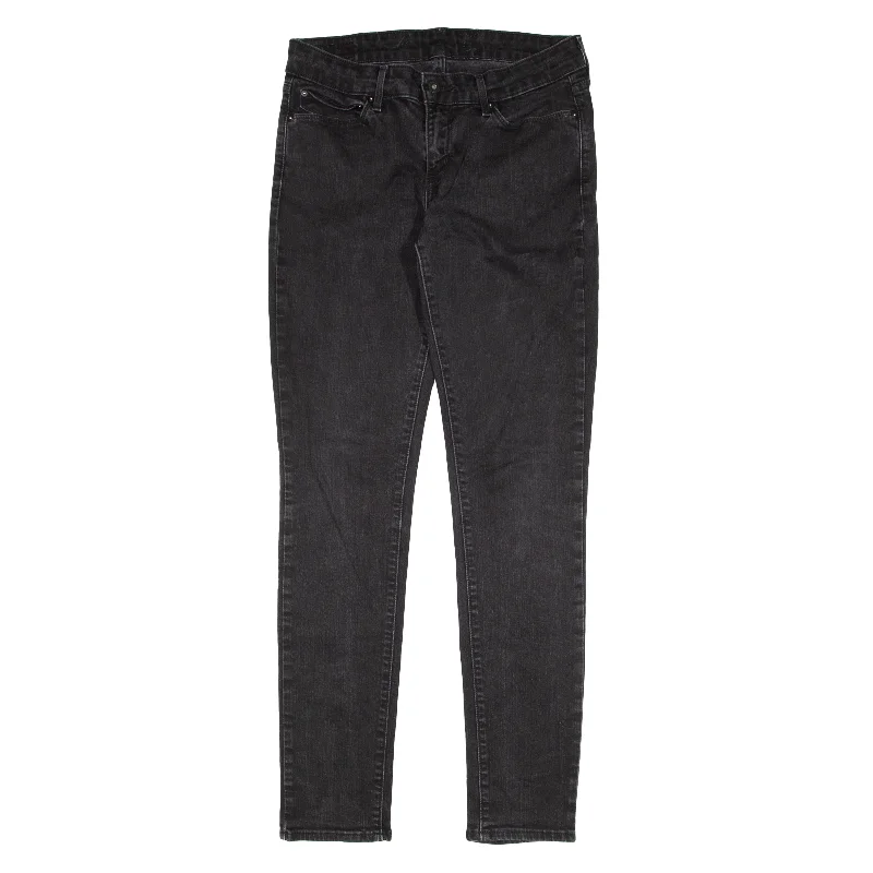 LEVI'S Jeans Black Denim Slim Straight Womens W29 L32