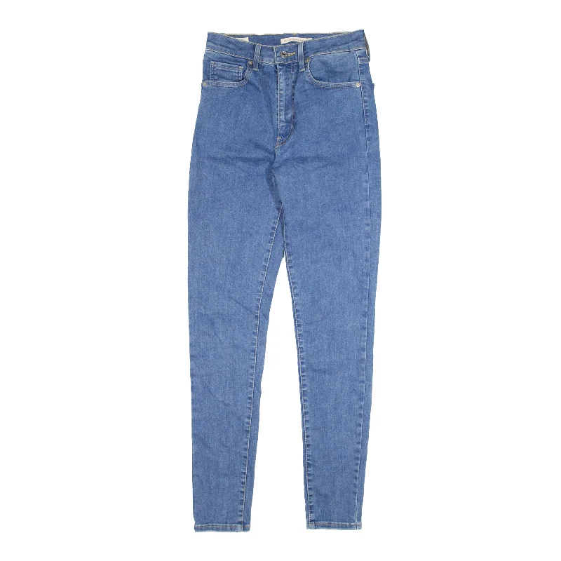 LEVI'S Premium Big E Mile High Jeans Blue Denim Slim Skinny Womens W24 L28