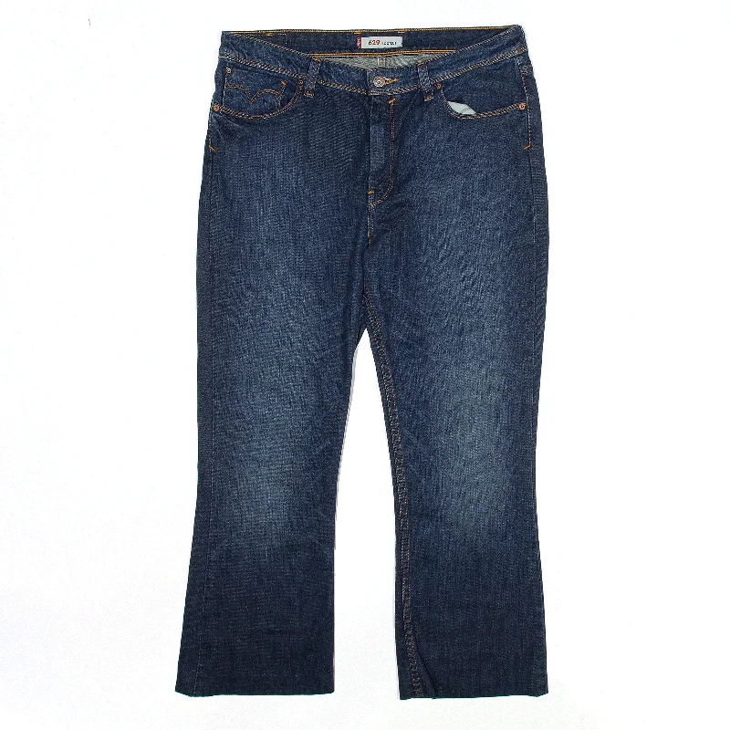 LEVI'S 629 Jeans Blue Denim Regular Bootcut Womens W34 L25