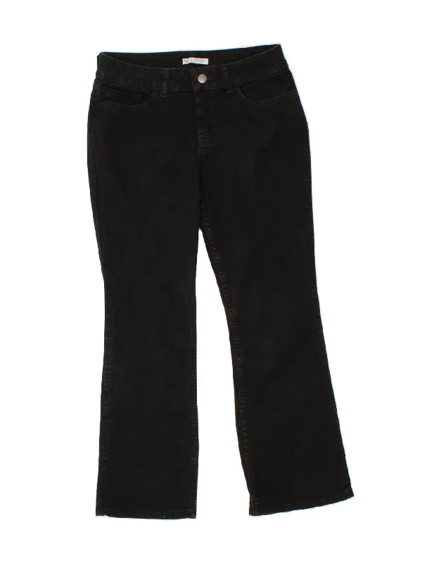 LEE Womens Riders Mid Rise Bootcut Jeans US 10 Large W34 L30 Black Cotton