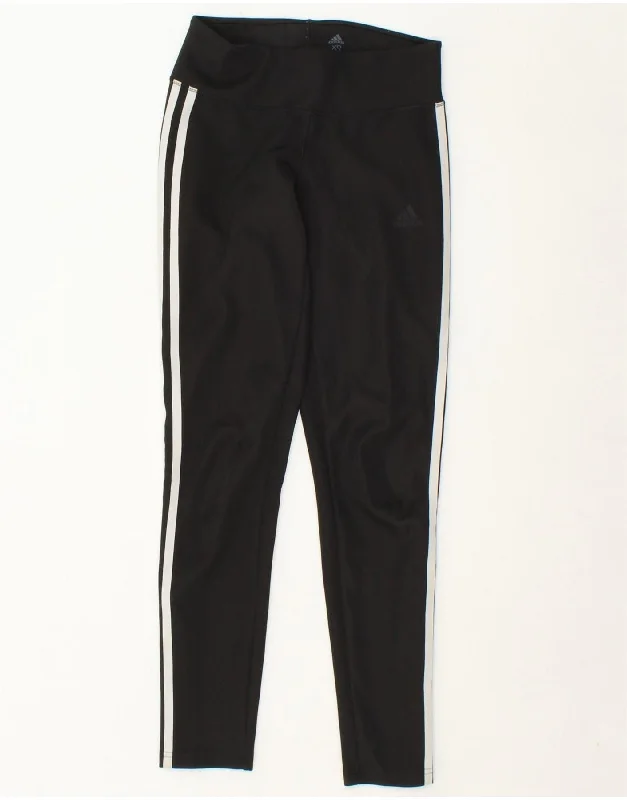 ADIDAS Womens Climalite Leggings UK 4/6 XS  Black Polyester