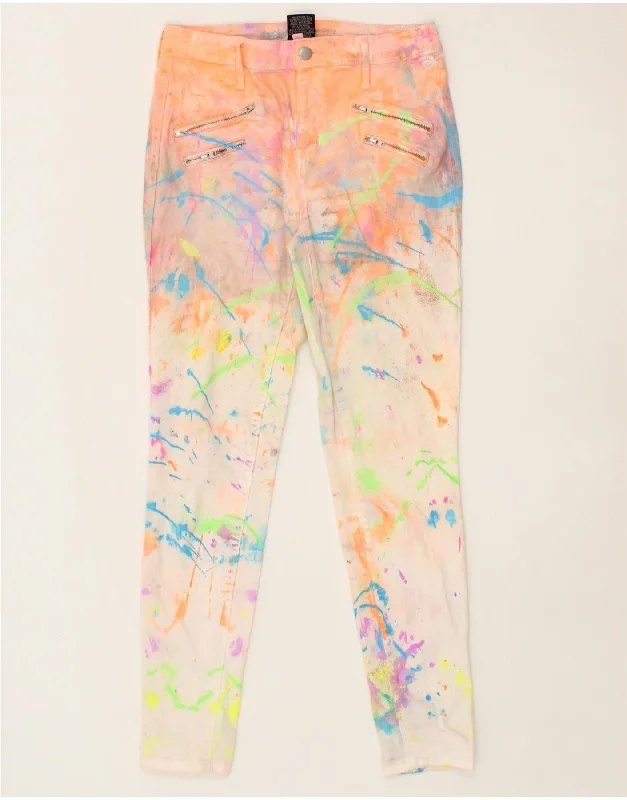 MOSSIMO Womens High Rise Skinny Jeans US 6 Medium W28 L28 White Tie Dye