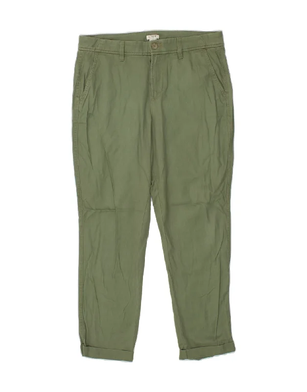 J. CREW Womens Slim Chino Trousers US 6 Medium W31 L26 Green Cotton