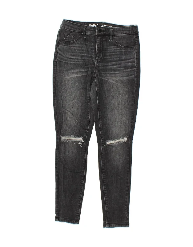 MOSSIMO Womens Distressed High Rise Jegging Jeans US 2 XS W26 L28 Black