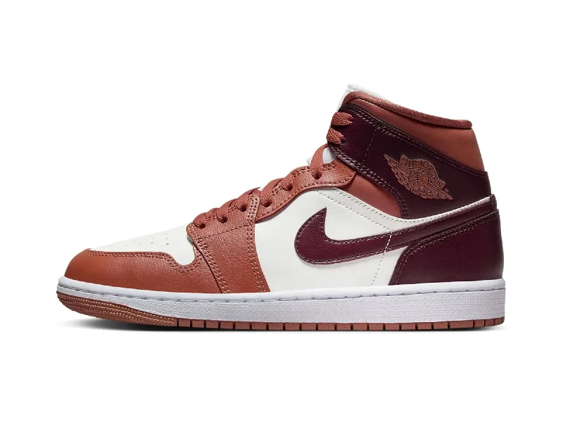 Nike Air Jordan 1 Mid ""Dusty Peach Night Maroon""