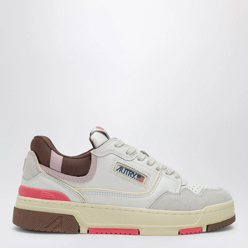 Autry Low Clc White/Pink/Brown Trainer