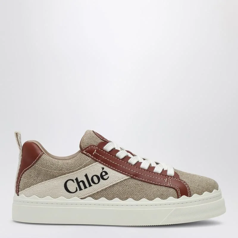 Chloé Lauren Sneaker In Linen