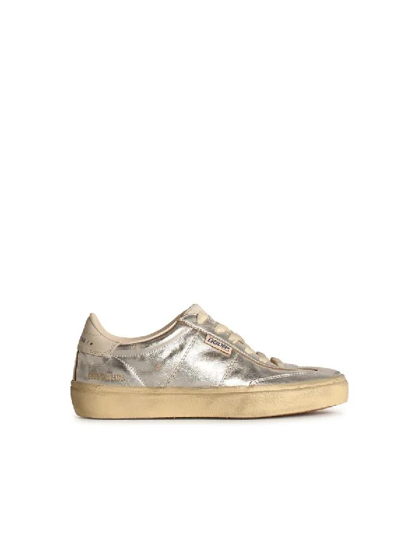 Golden Goose 'Soul-Star' Silver Leather Sneakers