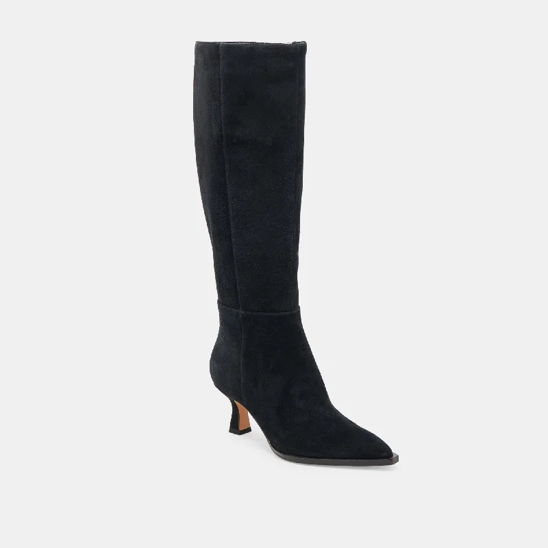 AUGGIE WIDE CALF BOOTS ONYX SUEDE