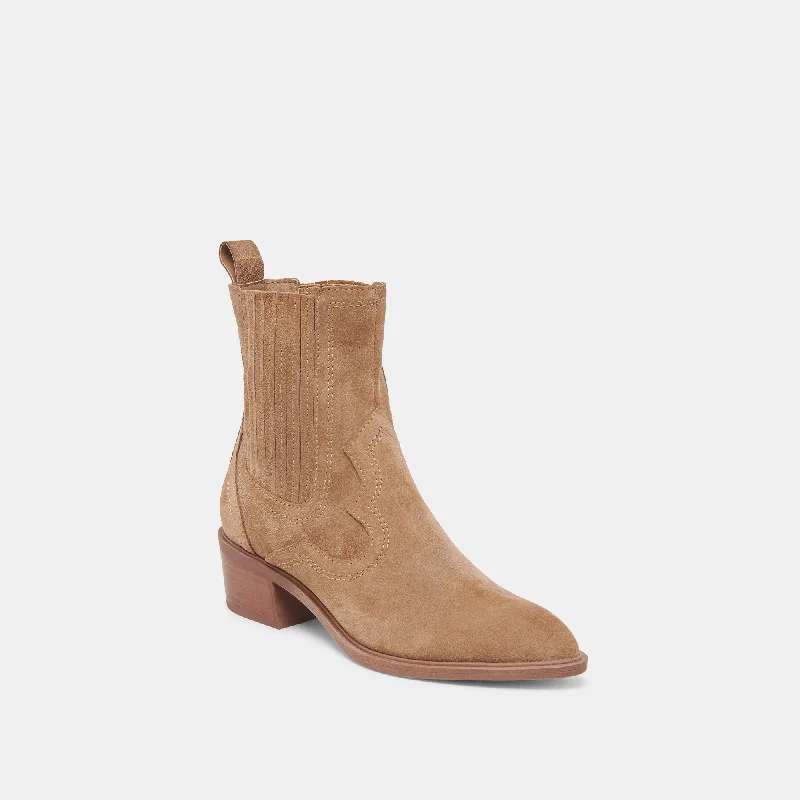 BRYLEE H2O WIDE BOOTIES MUSHROOM SUEDE