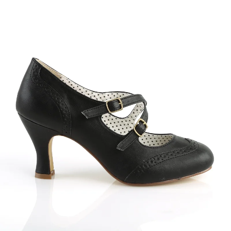 Criss-Cross Mary Jane Pumps Black