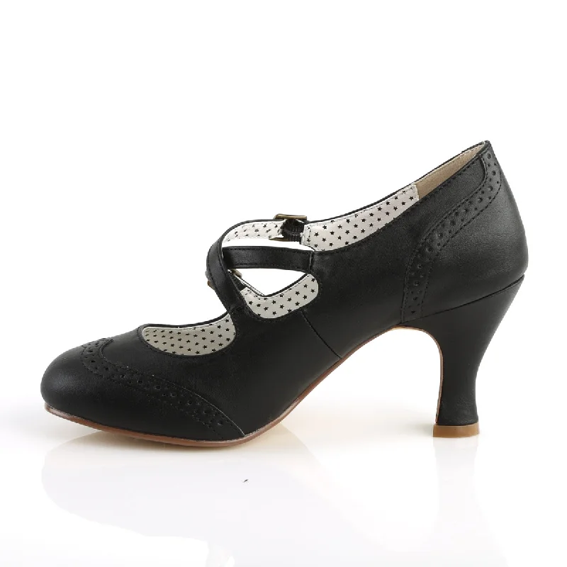 Criss-Cross Mary Jane Pumps Black