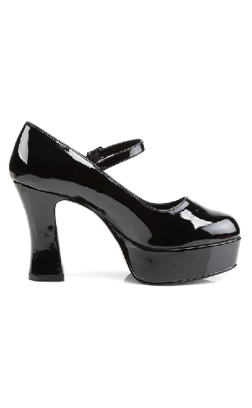 MARYJANE-50 Blk Pat Heels