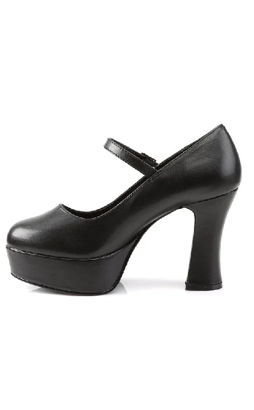 MARYJANE-50 Blk Pu Heels