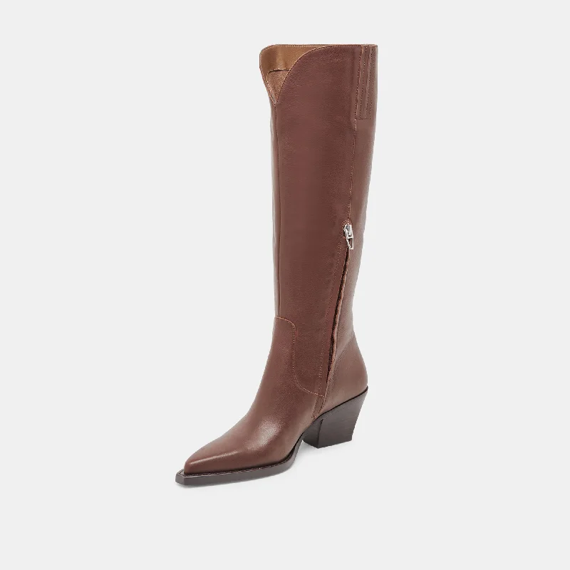 RAJ BOOTS CHOCOLATE LEATHER