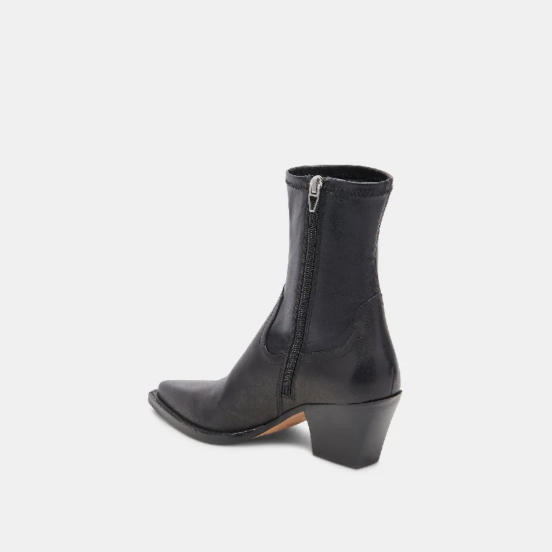 RUTGER WIDE CALF BOOTS BLACK LEATHER