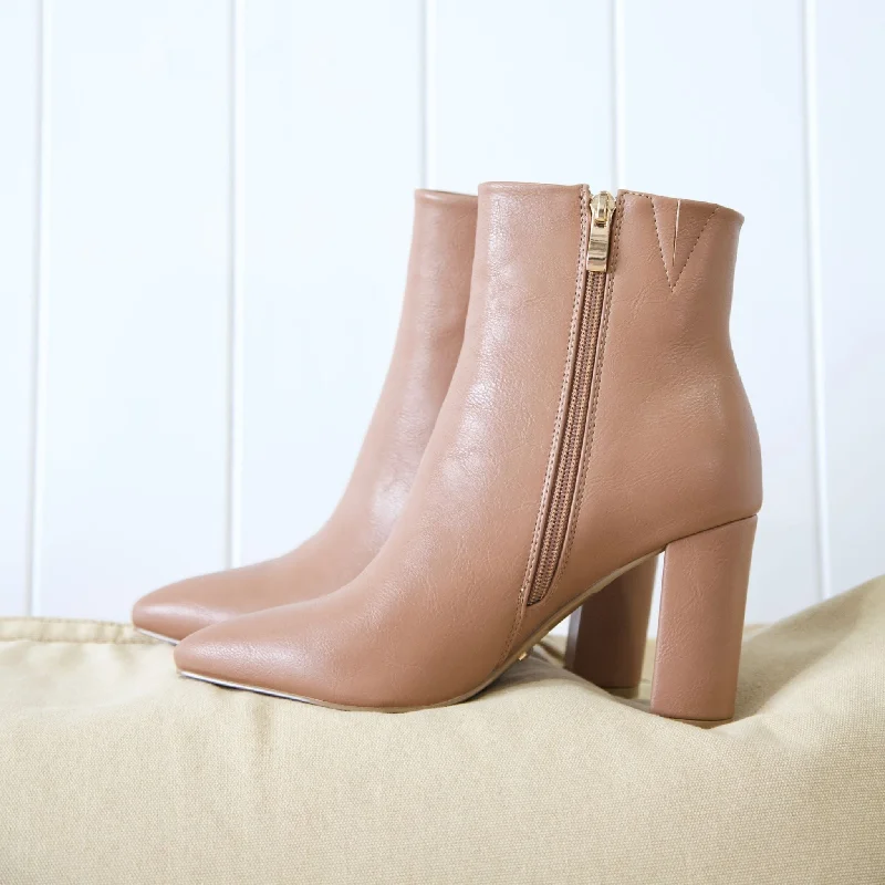 Stazie Toffee High Heel Boots