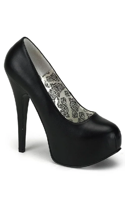 TEEZE-06 Blk Pu Heels