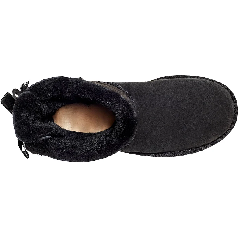 Women's UGG Bailey Bow II Black Sheepskin