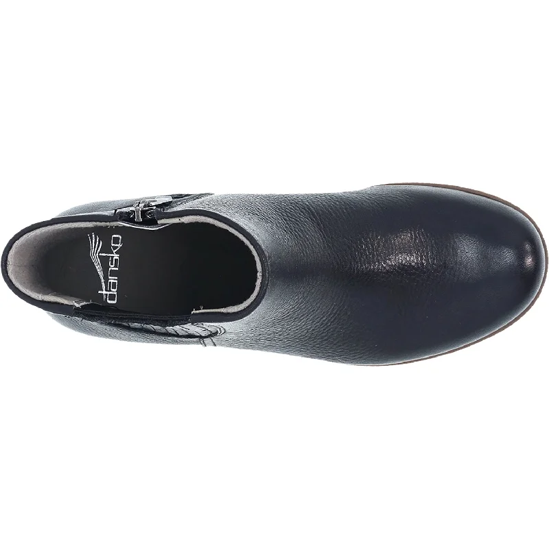 Women's Dansko Daisie Black Waterproof Tumbled Leather