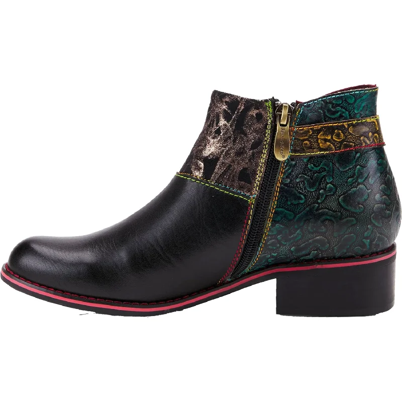 Women's L'Artiste by Spring Step Tiatia Black Leather/Suede