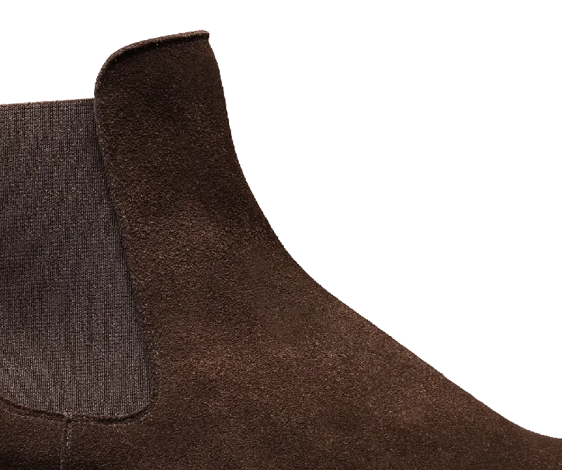 Bonnie Dark Brown Calf Suede