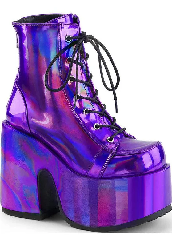 CAMEL-203 [Purple Holo] | PLATFORM BOOTS [PREORDER]