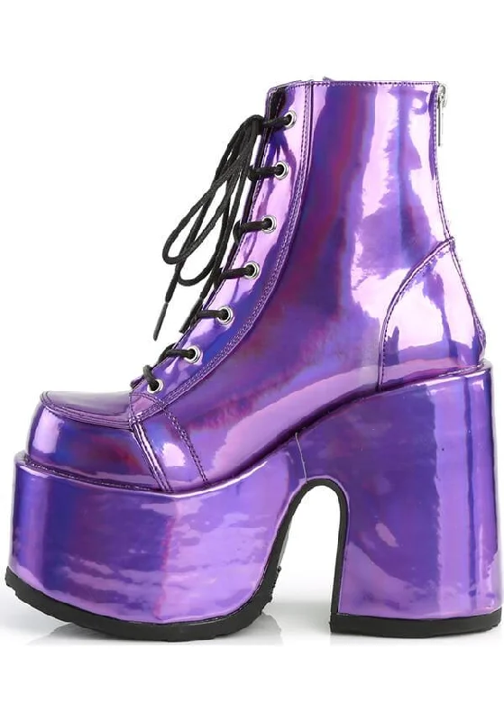 CAMEL-203 [Purple Holo] | PLATFORM BOOTS [PREORDER]