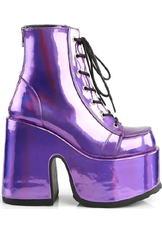 CAMEL-203 [Purple Holo] | PLATFORM BOOTS [PREORDER]