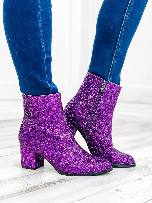 Corky's Razzle Dazzle Booties Purple Glitter