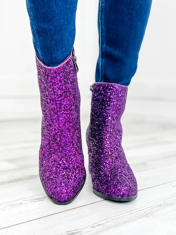 Corky's Razzle Dazzle Booties Purple Glitter