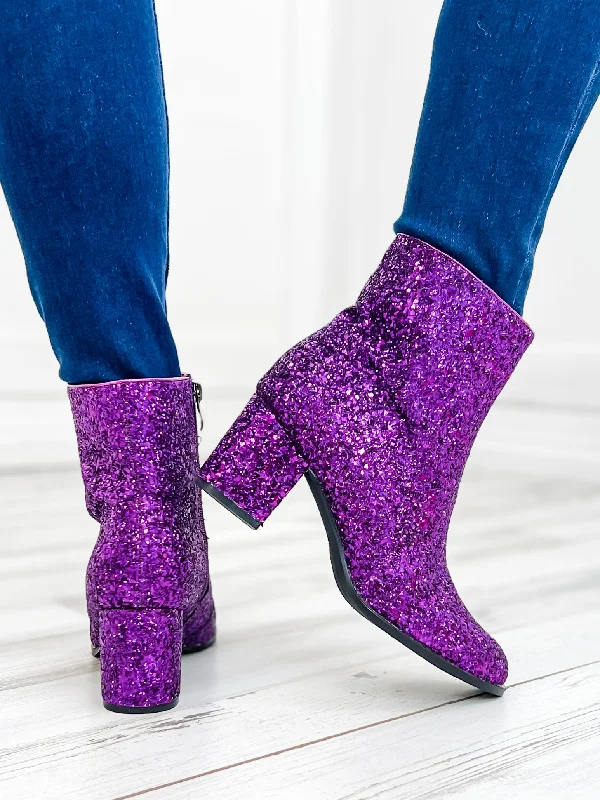 Corky's Razzle Dazzle Booties Purple Glitter