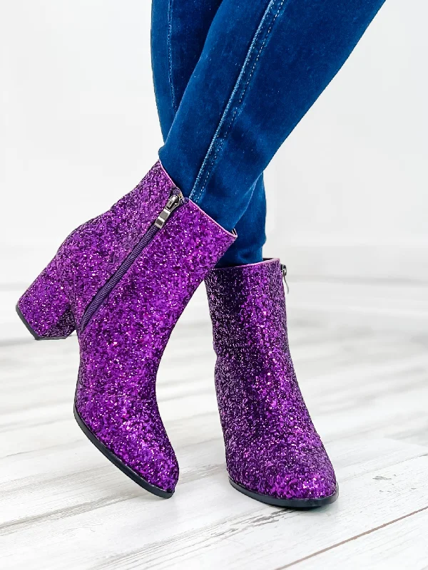 Corky's Razzle Dazzle Booties Purple Glitter