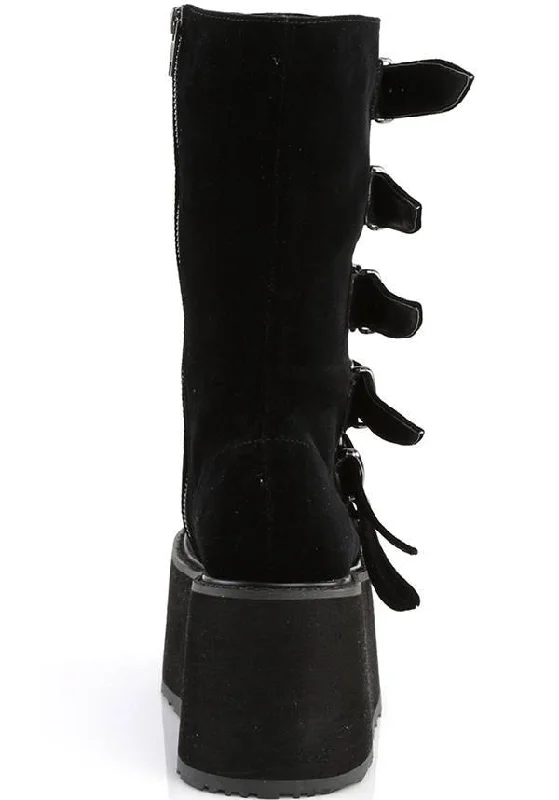 DAMNED-225 [Black Velvet] | PLATFORM BOOTS [PREORDER]