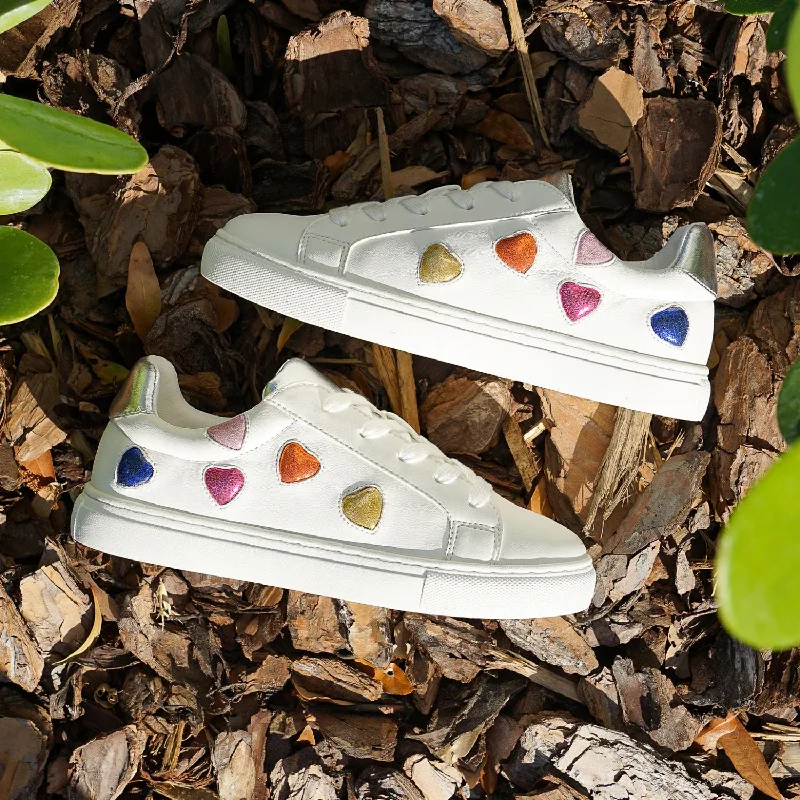 Miss Gaia Hearts Sneaker in Multicolor - Kids