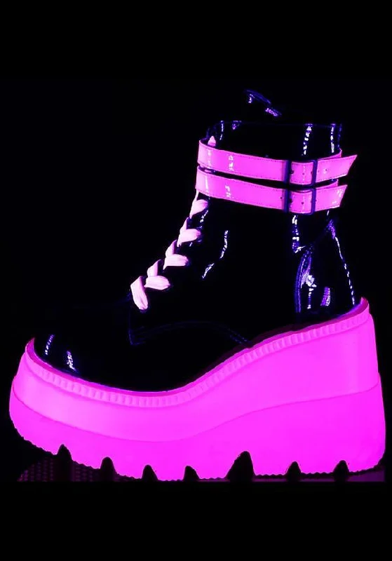 SHAKER-52 [Black/Pink UV] | PLATFORM BOOTS [PREORDER]