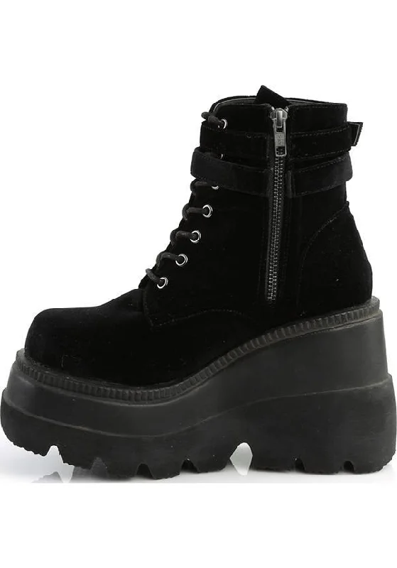 SHAKER-52 [Black Velvet] | PLATFORM BOOTS [PREORDER]