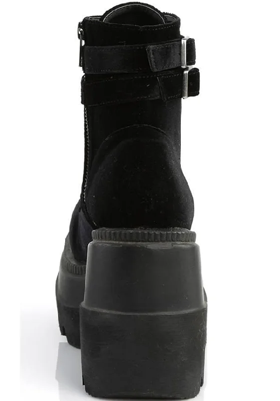 SHAKER-52 [Black Velvet] | PLATFORM BOOTS [PREORDER]