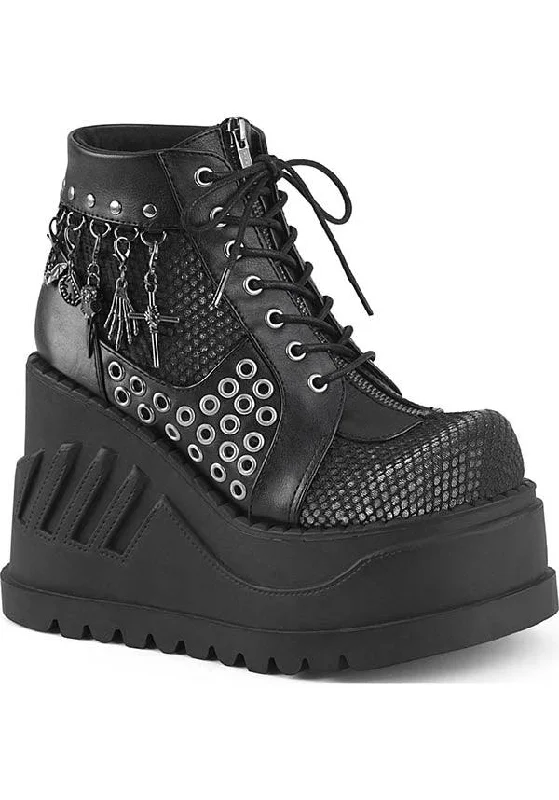 STOMP-18 [Black] | PLATFORM BOOTS [PREORDER]