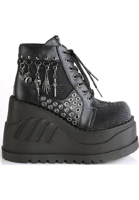 STOMP-18 [Black] | PLATFORM BOOTS [PREORDER]