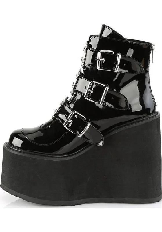 SWING-105 [Black Patent] | PLATFORM BOOTS [PREORDER]